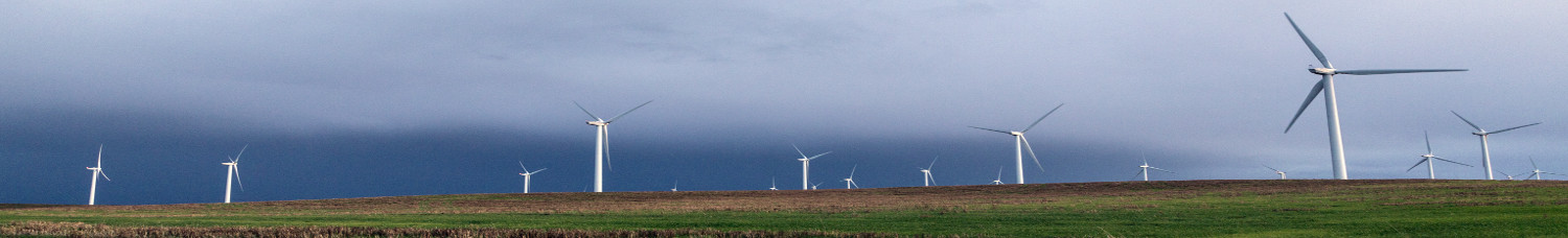 A wind farm off California Rt. 12 near Rio Vista in Solano County, California.